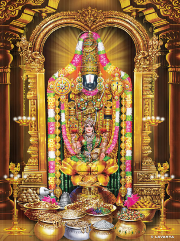 Balaji With Gold Lakshmi