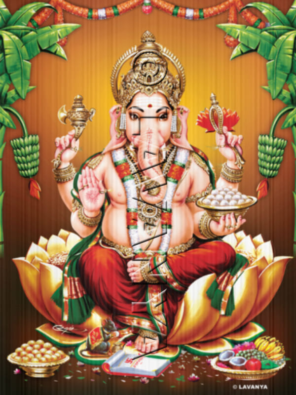 RED VASTRA GANESH THORANAM BG