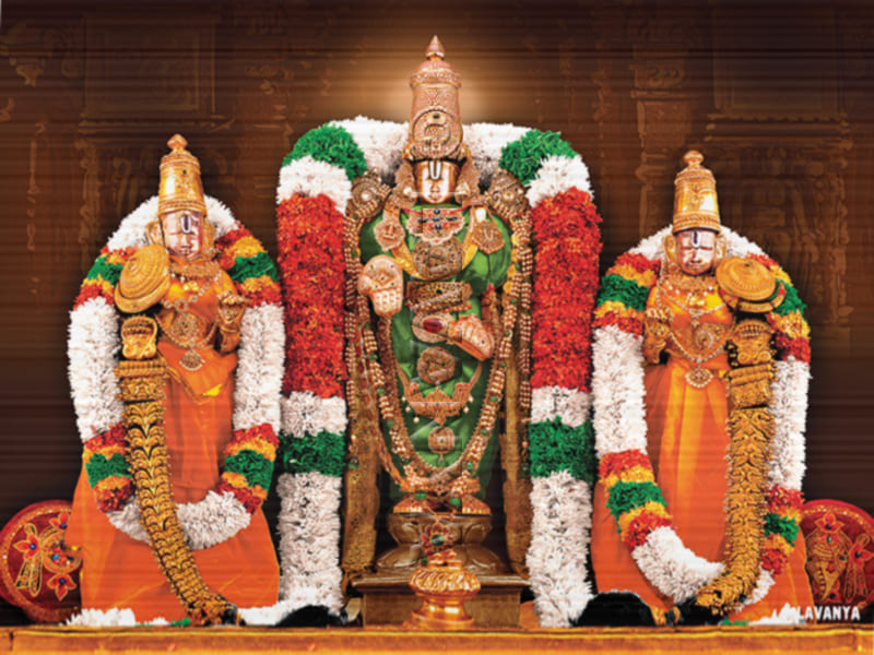 Sri Venkateswaraswamy Varu With his Consorts Bride