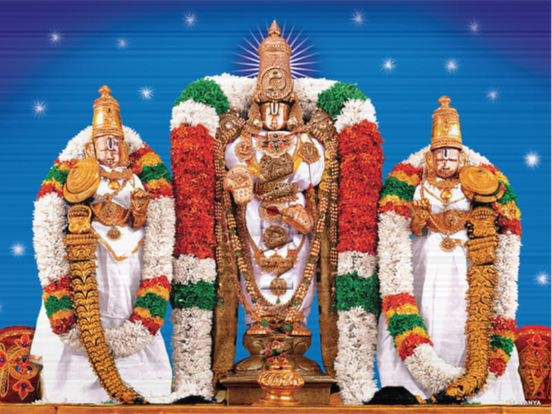 Sri Venkateswaraswamy Varu With his Consorts Bride