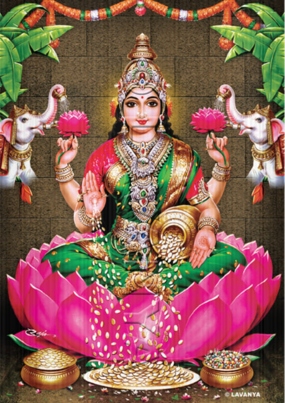 GAJA LASHMI PINK LOTUS WALL BG