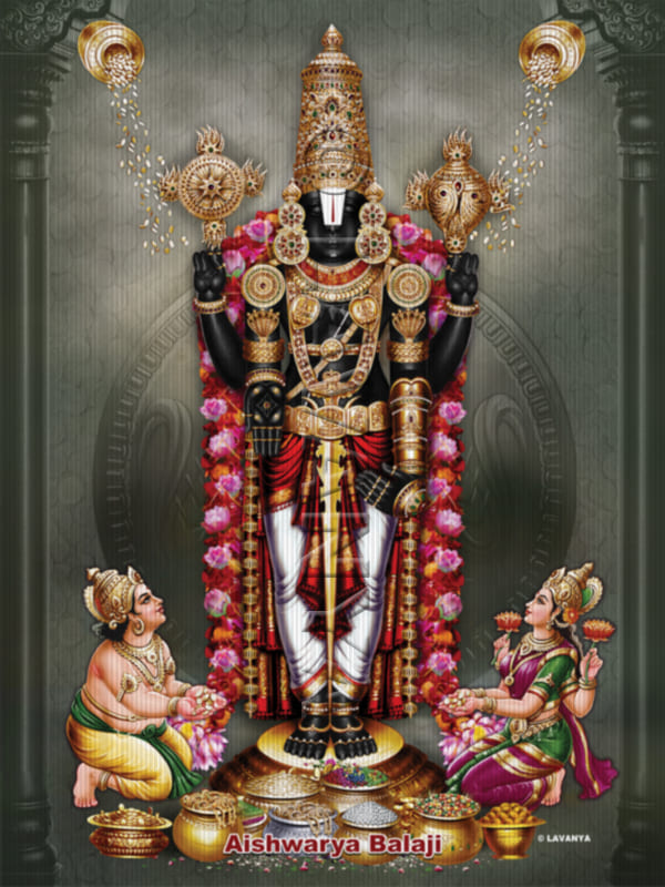 Nijapadam Balaji with Lotus Garland New BG
